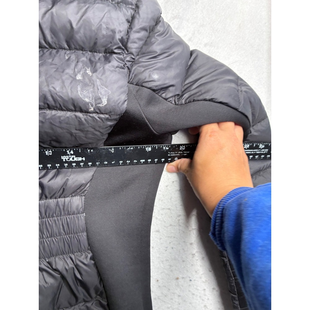 Michael Michael Kors Black Down Puffer Jacket Logo Sleeve Small Funnel Neck - Picture 8 of 13